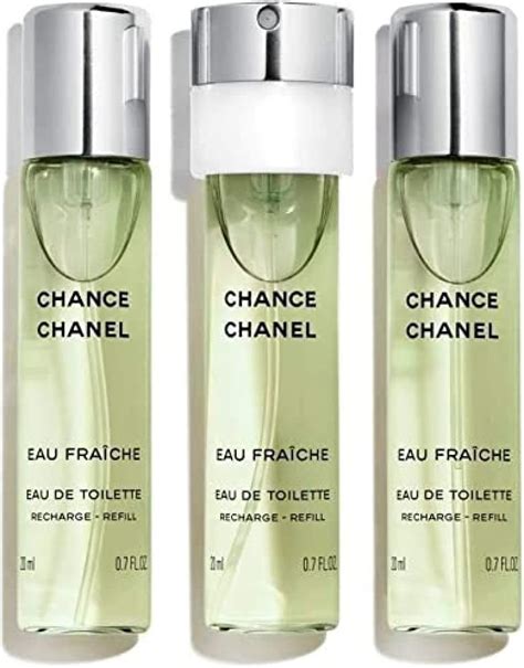 chanel perfume twist and spray refills|chanel chance 3x20ml refills.